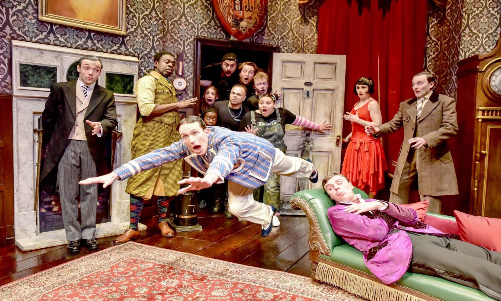 Keith Ramsay in The Play That Goes Wrong at The Duchess Theatre 